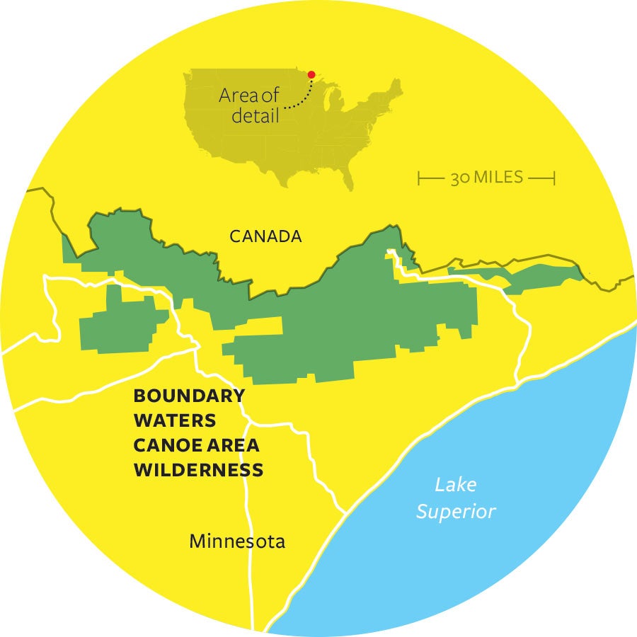 Boundary Waters Canoe Area Wilderness map
