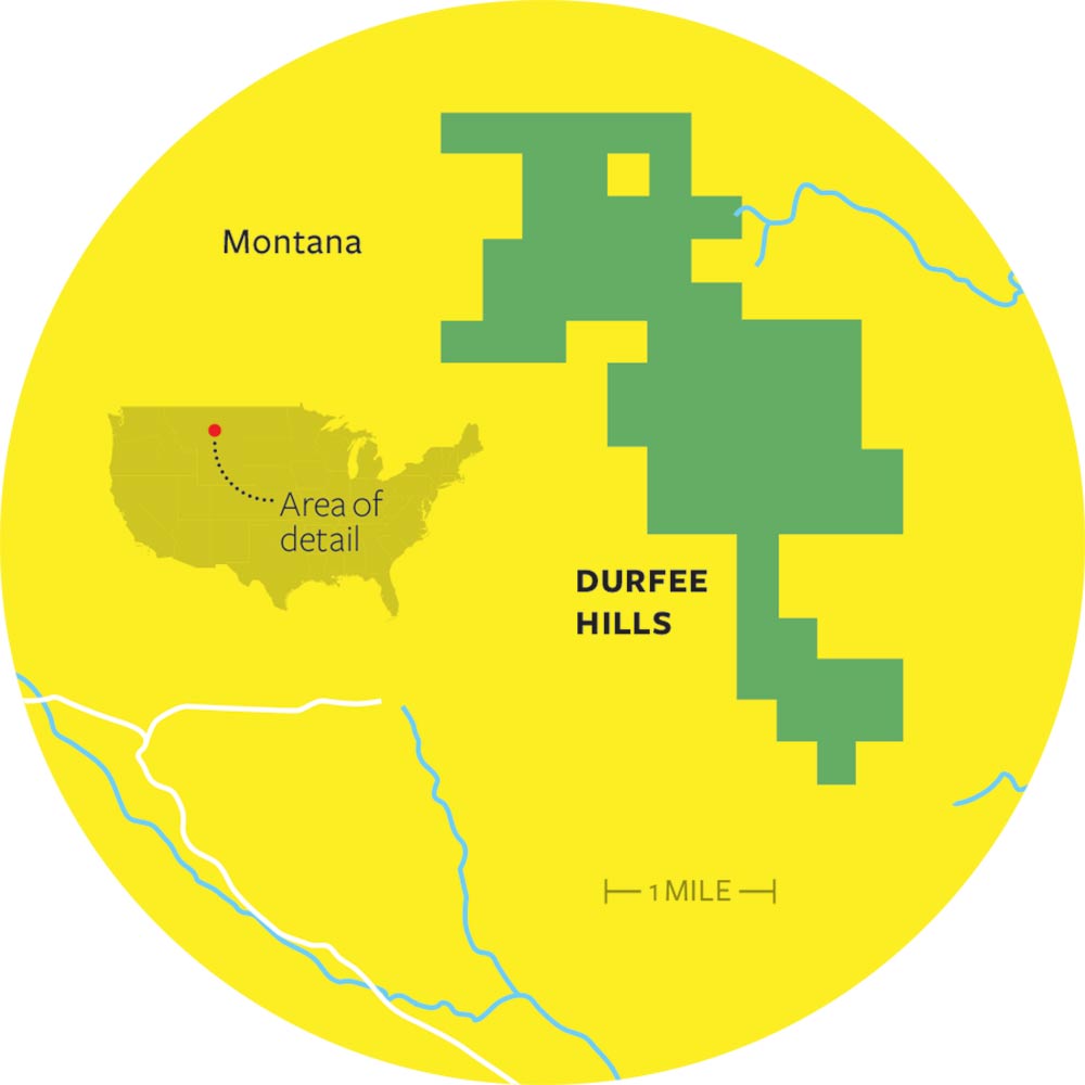 durfee hills montana map