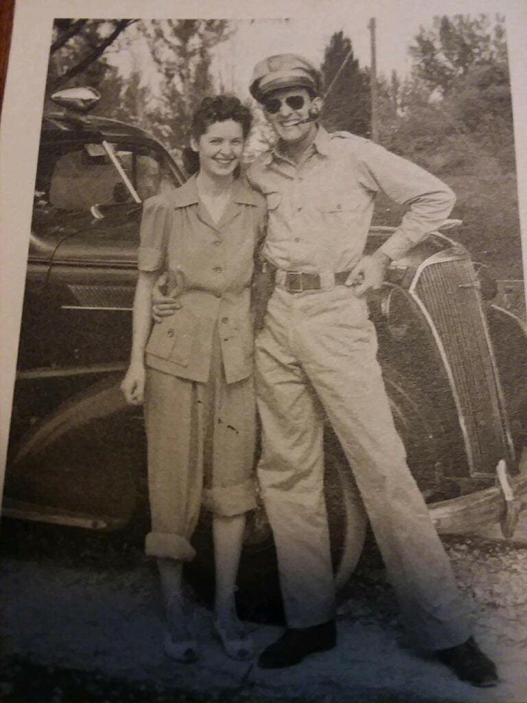 vintage photo of man and woman during world war ii