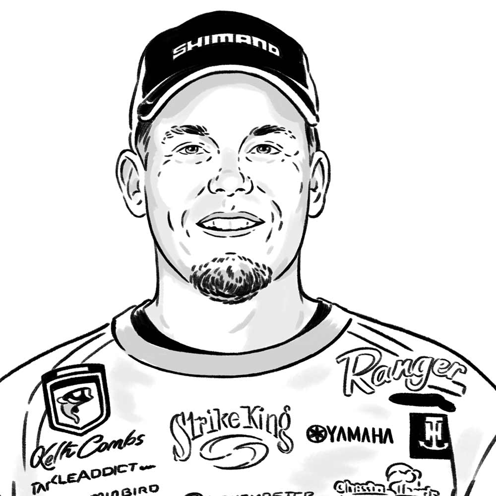 illustration of bass fisher keith combs