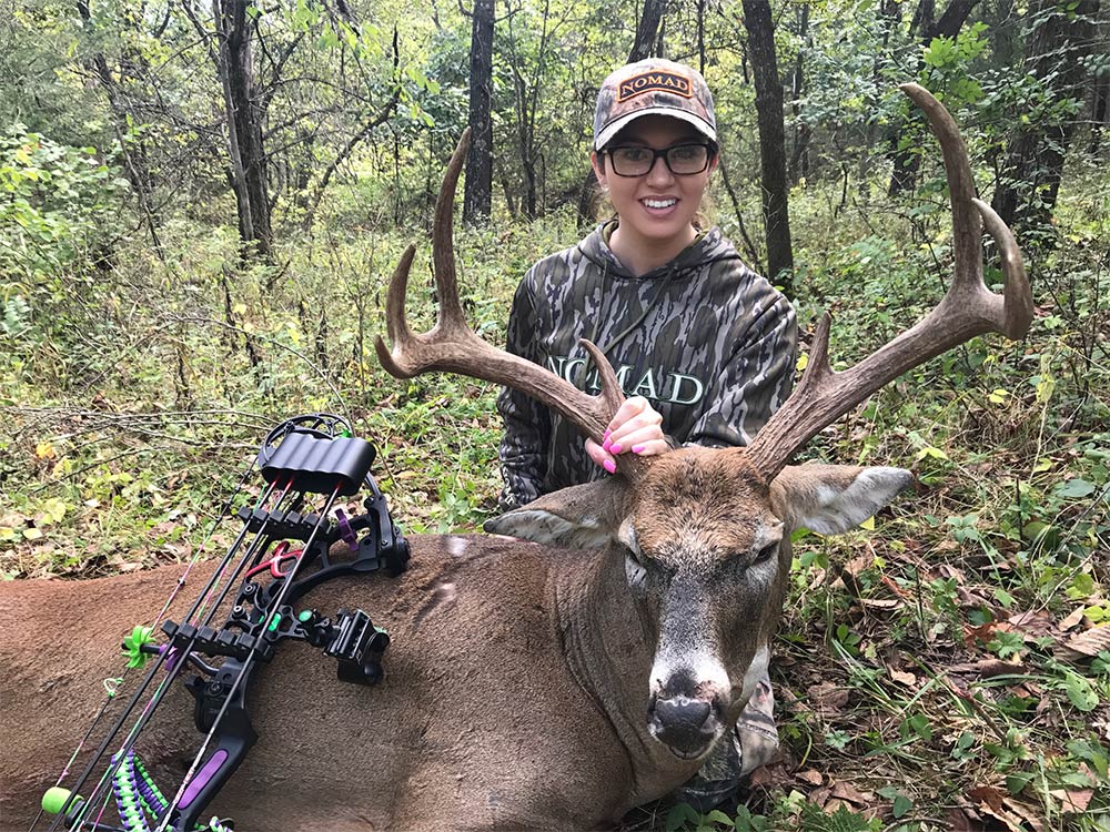 Taylor Drury and a 7-point, 7-1/2 year old buck
