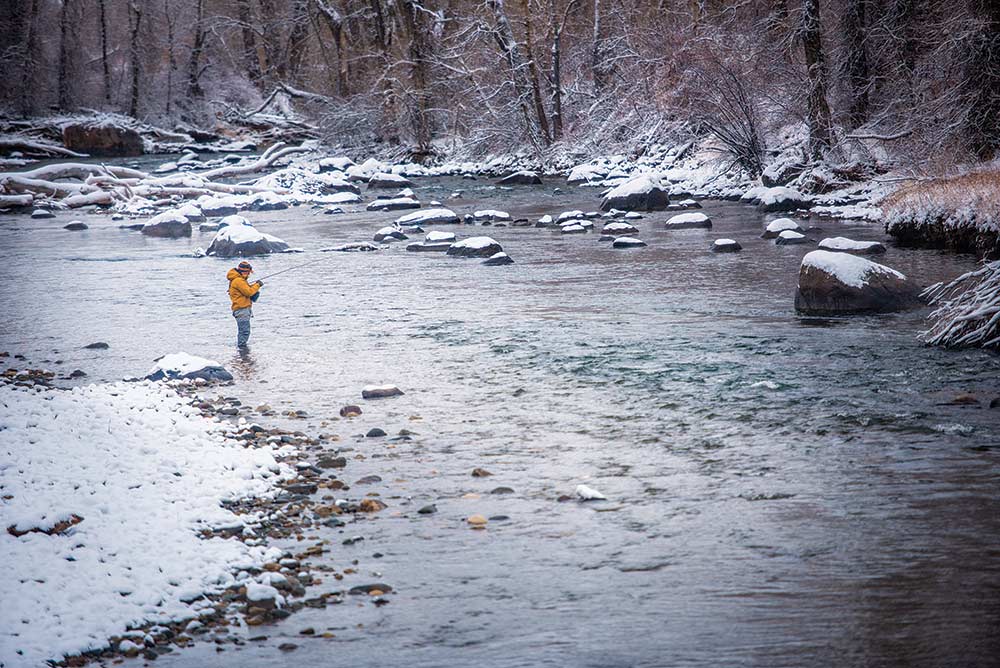 fishing the cold montana river