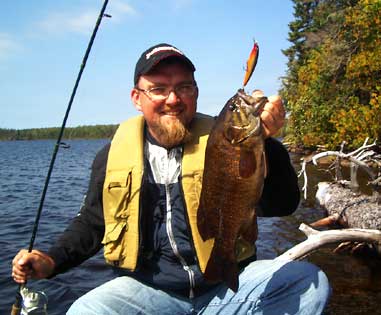 Matt Brown hauled in this 20-inch smallmouth while fishing in northern Minnesota.