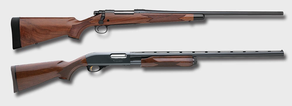 remington model 700 rifle and model 870 shotgun