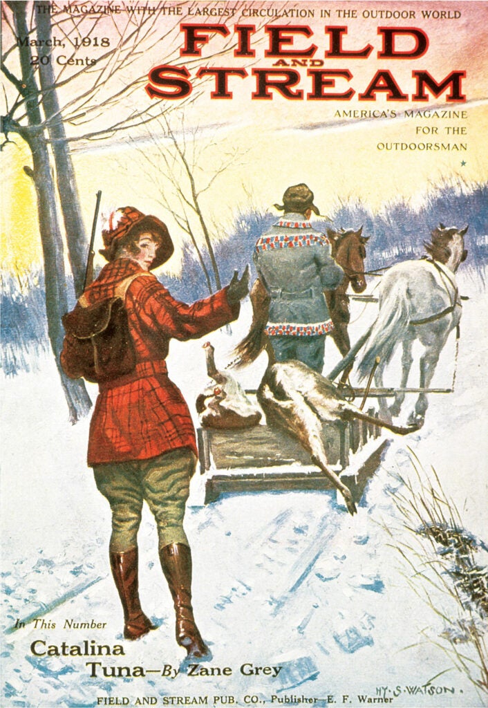 cover, vintage, F&S, woman, hunting