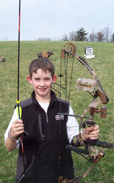 Gage Snider, 12, was shooting his new bow when he heard a sound he hadn't before. He went to the target and found that his last shot didn't hit the target, but his previous shot.