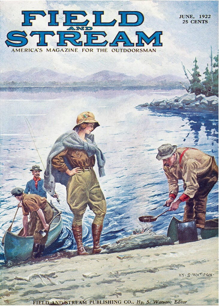 cover, vintage, F&S, woman, beach, camping, boat, pants