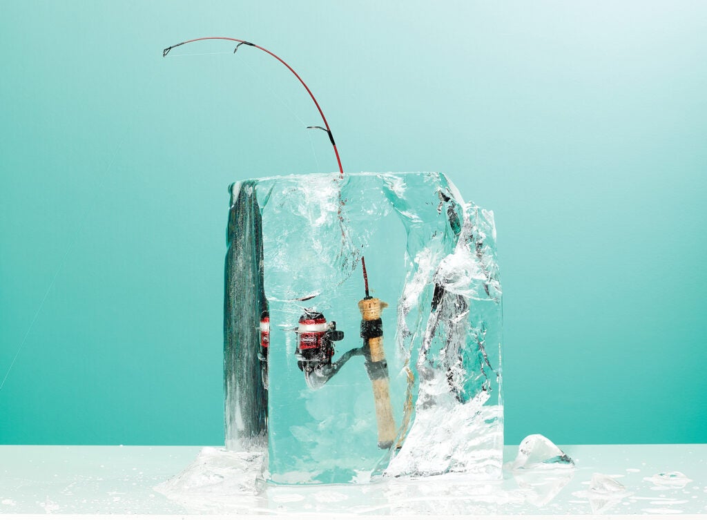 fishing rod in ice