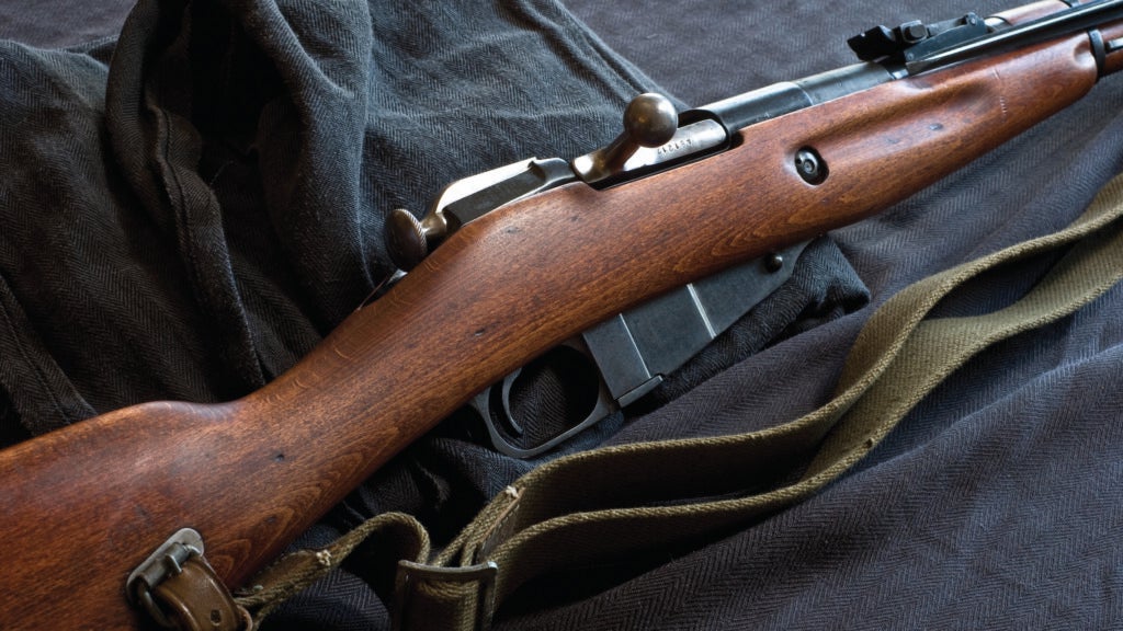 The Mosin Nagan on a white background.