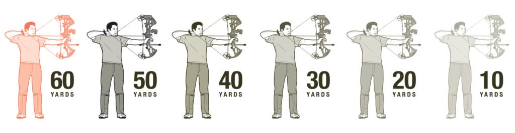 bow training 60 yards
