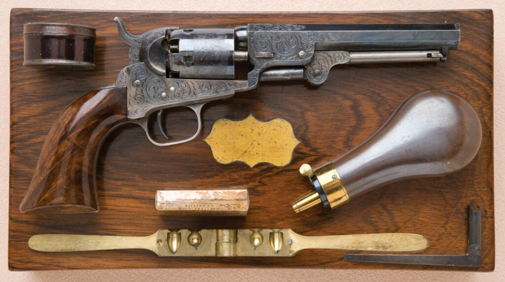 httpswww.fieldandstream.comsitesfieldandstream.comfilesimport2014importImage2011photo38356The_Historic_and_Important_Deluxe_Engraved_Colt_Model_1849_Pocket_Revolver_Presented_to_Gunsmith_Anson_Chase_from_the_Inventor_Colonel_Colt_-_1.jpg