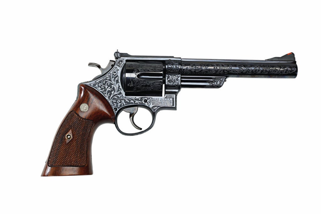 The Smith & Wesson Model 29 handgun on a white background.