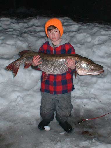 Kyle Blanchard, 8, caught this 25-pound 3-ounce northern pike this March while fishing with his father at Glen Lake in Vermont.