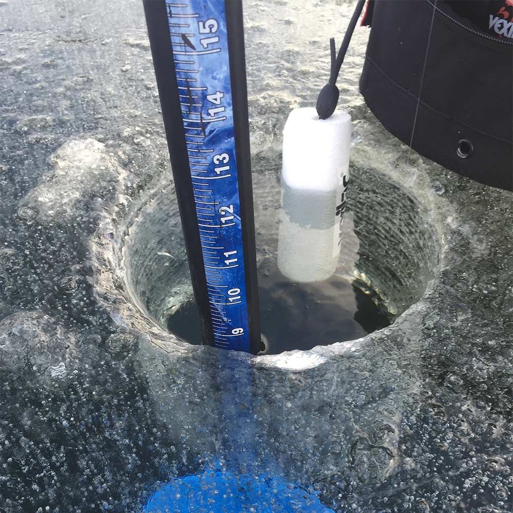 measuring ice depth