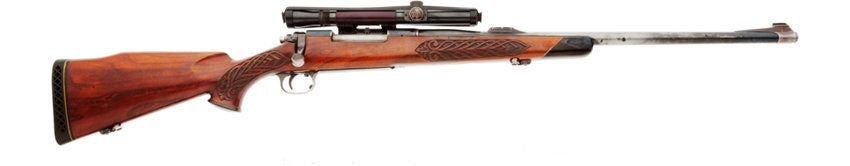 warren page's 375 weatherby rifle