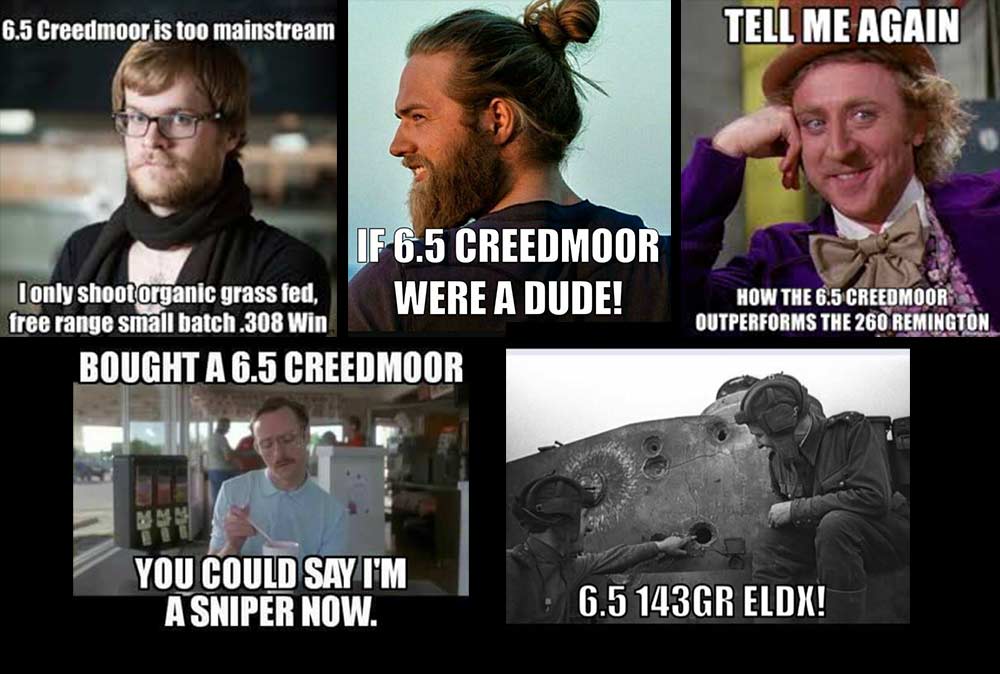 meme collage for the 6.5 creedmoor
