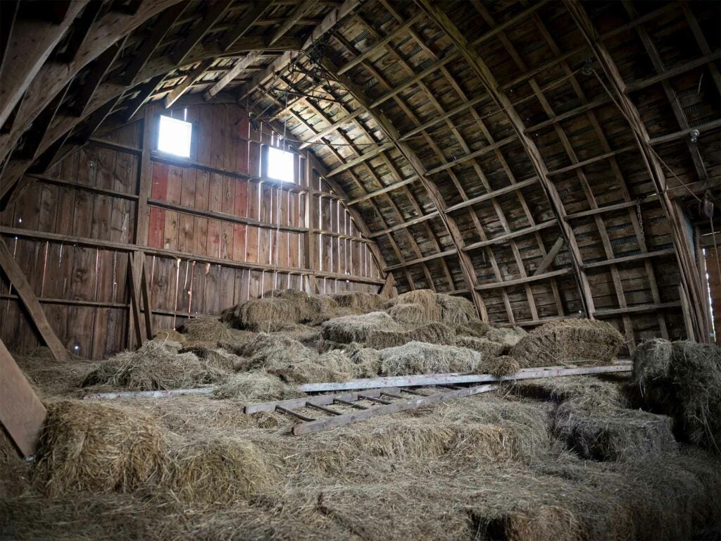 interior of a barn