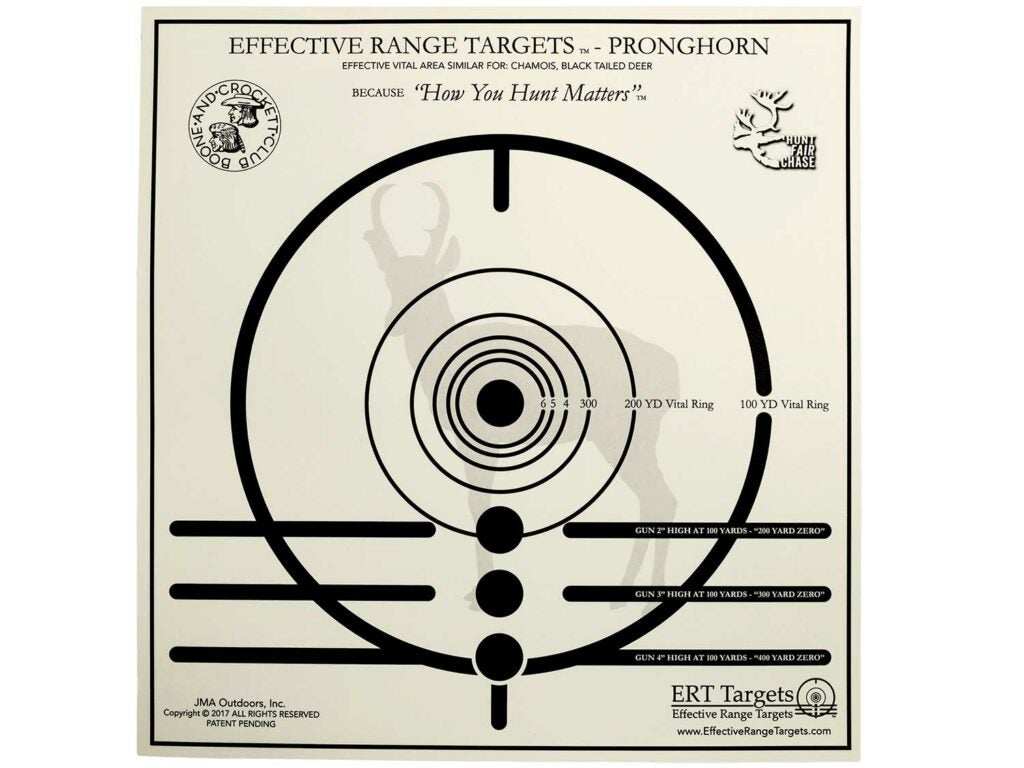 Effective Range Targets for Pronghorns.