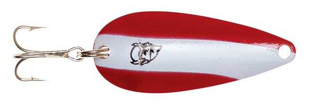 red and white dardevle spoon lure