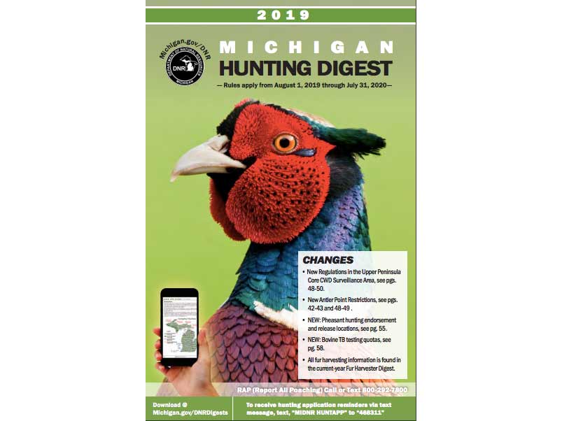 Michigan DNR hunting regulations booklet