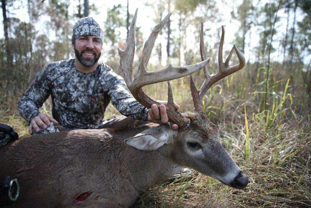 Andy Ganas’ 5½ year old Georgia buck should gross in the 150s.