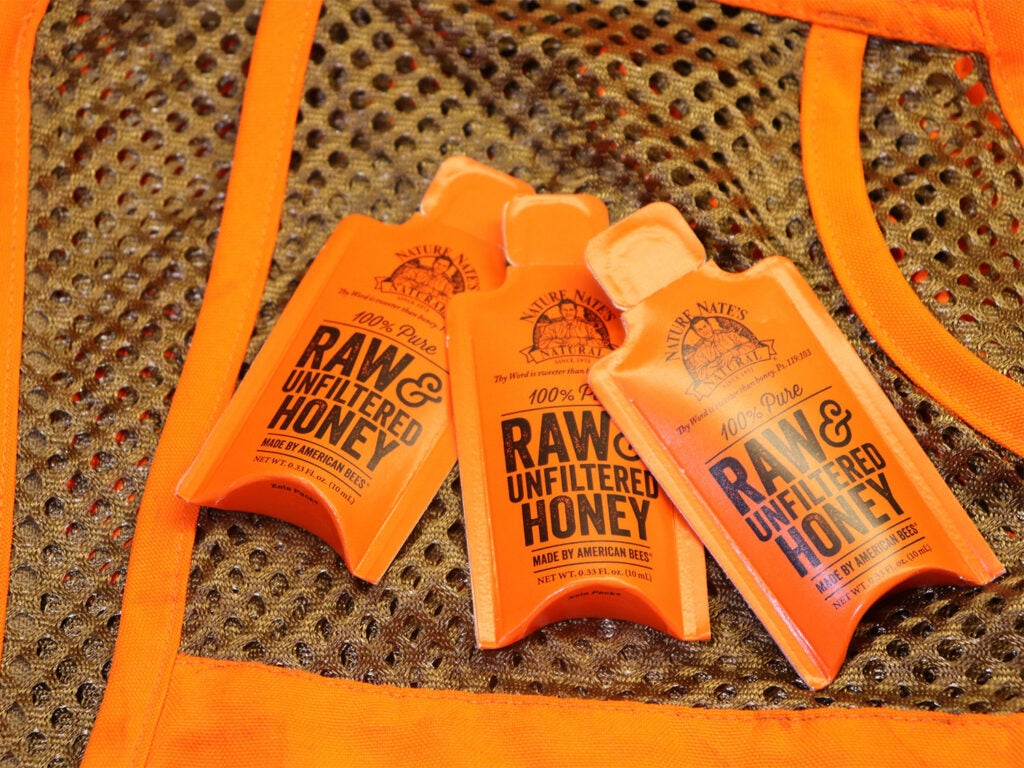 Packets of raw honey.