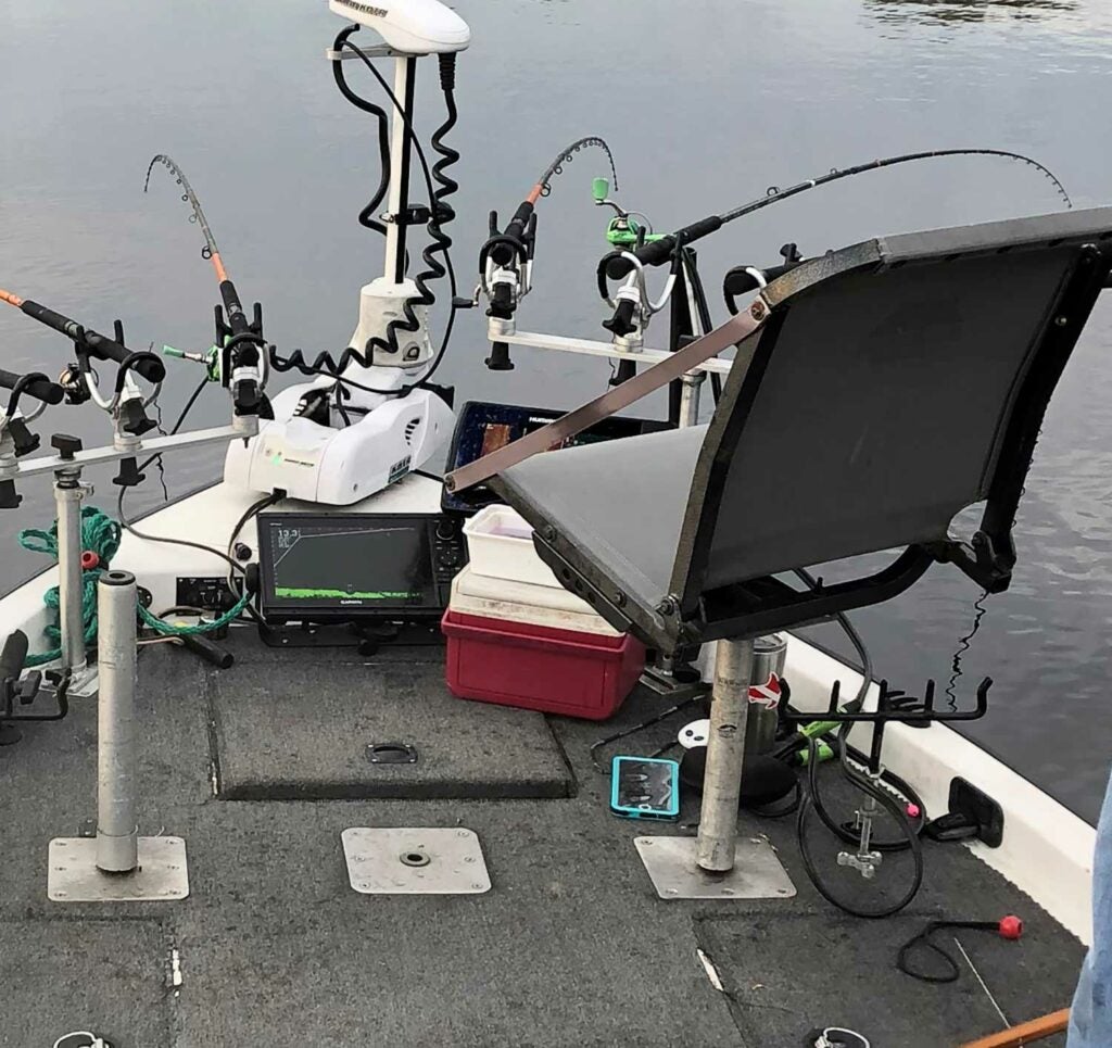 Millenium’s bow-mounted boat chairs.