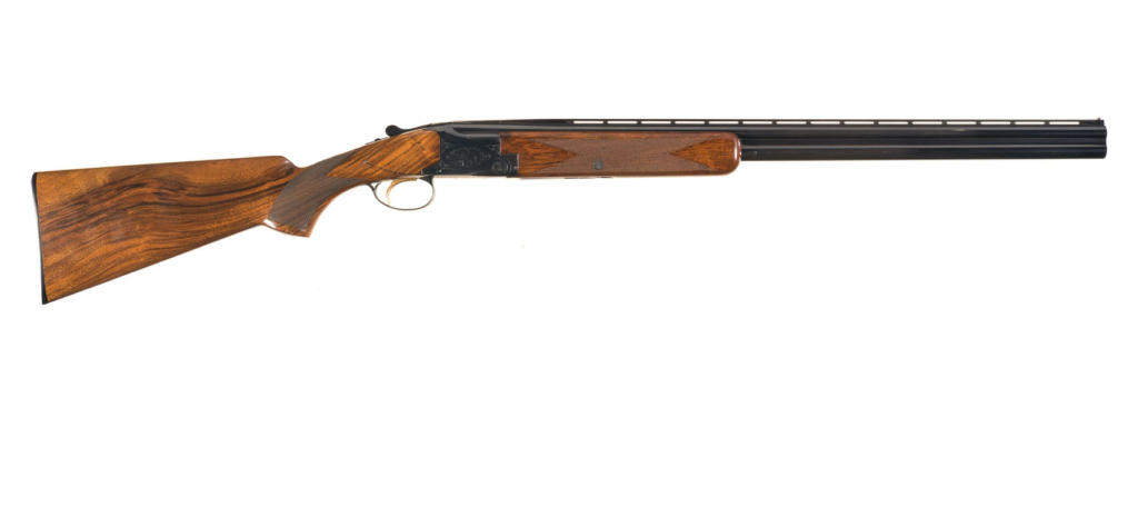 A Browning Superposed Lightning waterfowl hunting shotgun.
