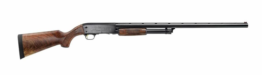 An Ithaca Model 37 Featherlight waterfowl hunting shotgun.