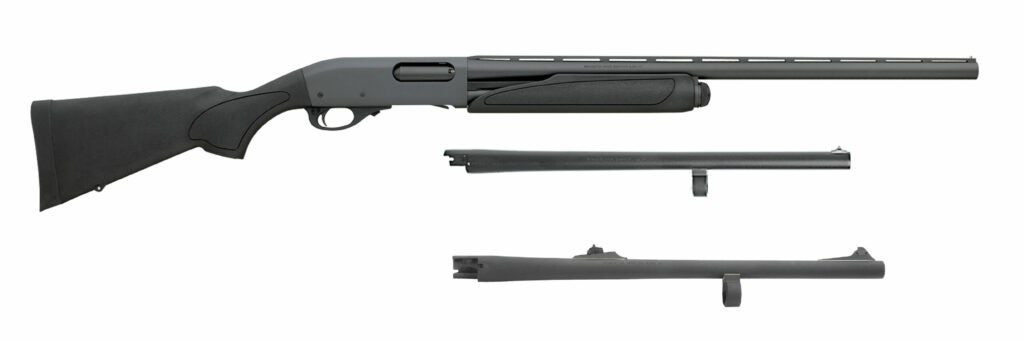 The Remington 870 Express Synthetic Field & Home Combo on a white background.