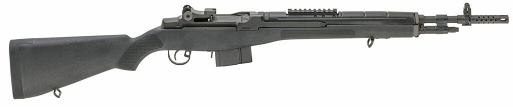 The Springfield Armory M1A Scout Squad Rifle on a white background