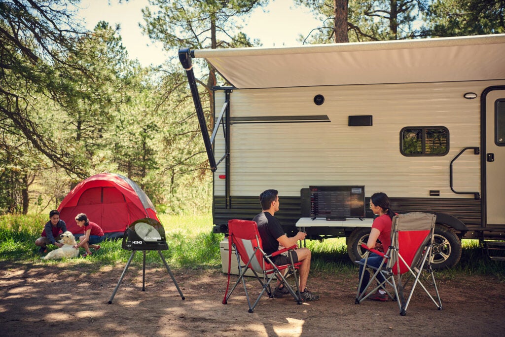 An RV campsite.
