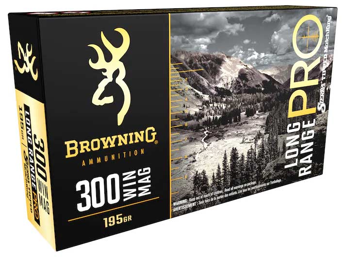 A box of Browning 300 Winchester Magnum ammunition.