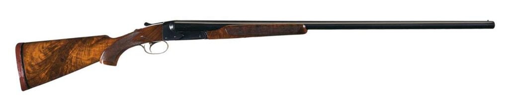 The Winchester Model 21 Duck Gun on a white background..