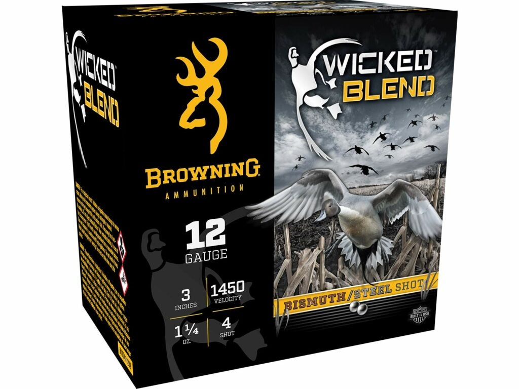 A box of Browning Wicked Blend ammo.