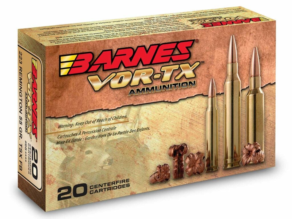 A box of Barnes VORTX ammo.