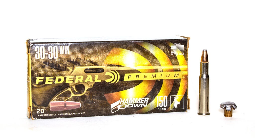 A box of Federal Premium Hammerdown ammo.